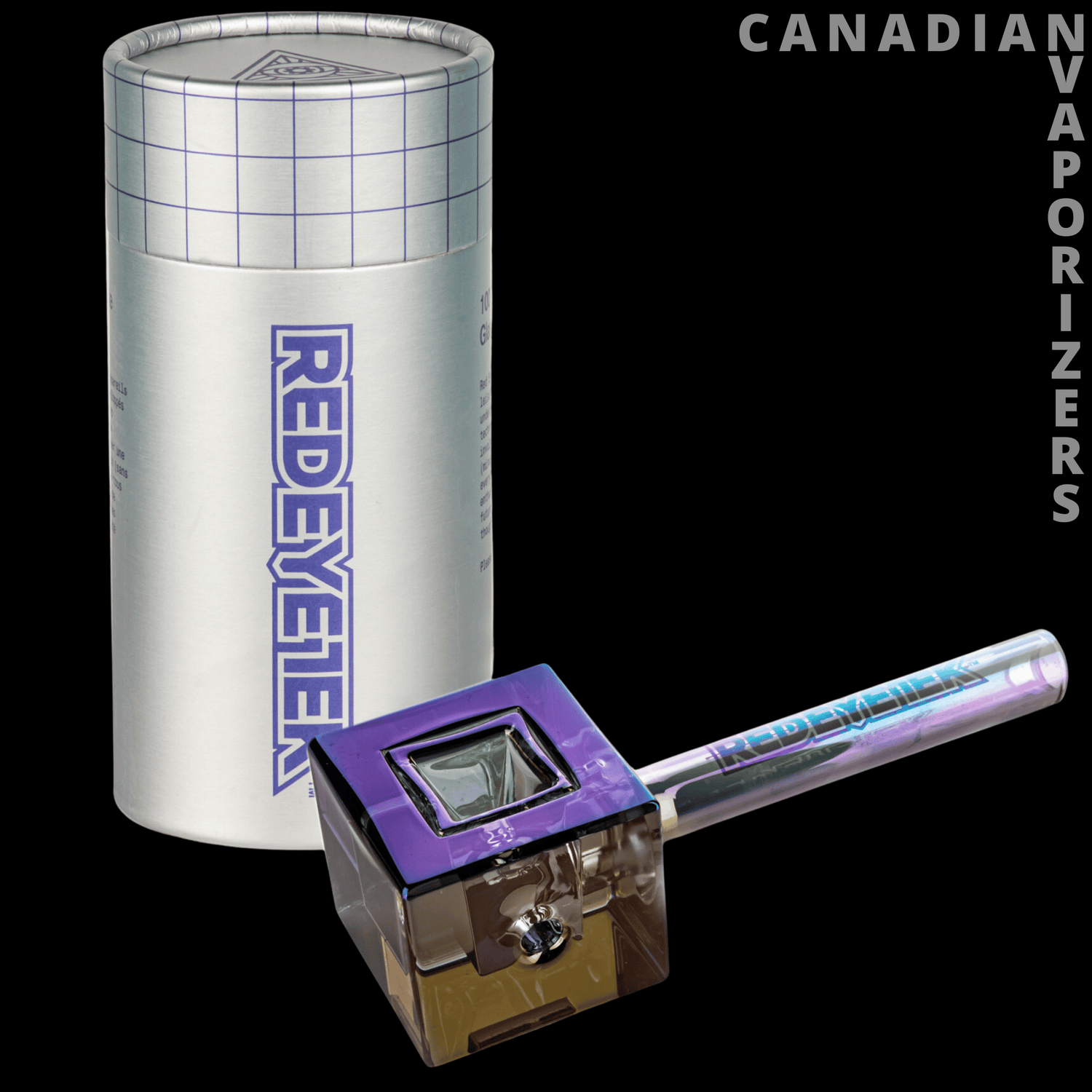 Red Eye Tek 4.5&quot; Metallic Terminator Finish Infinity Bowl Square Hand Pipe - Canadian Vaporizers