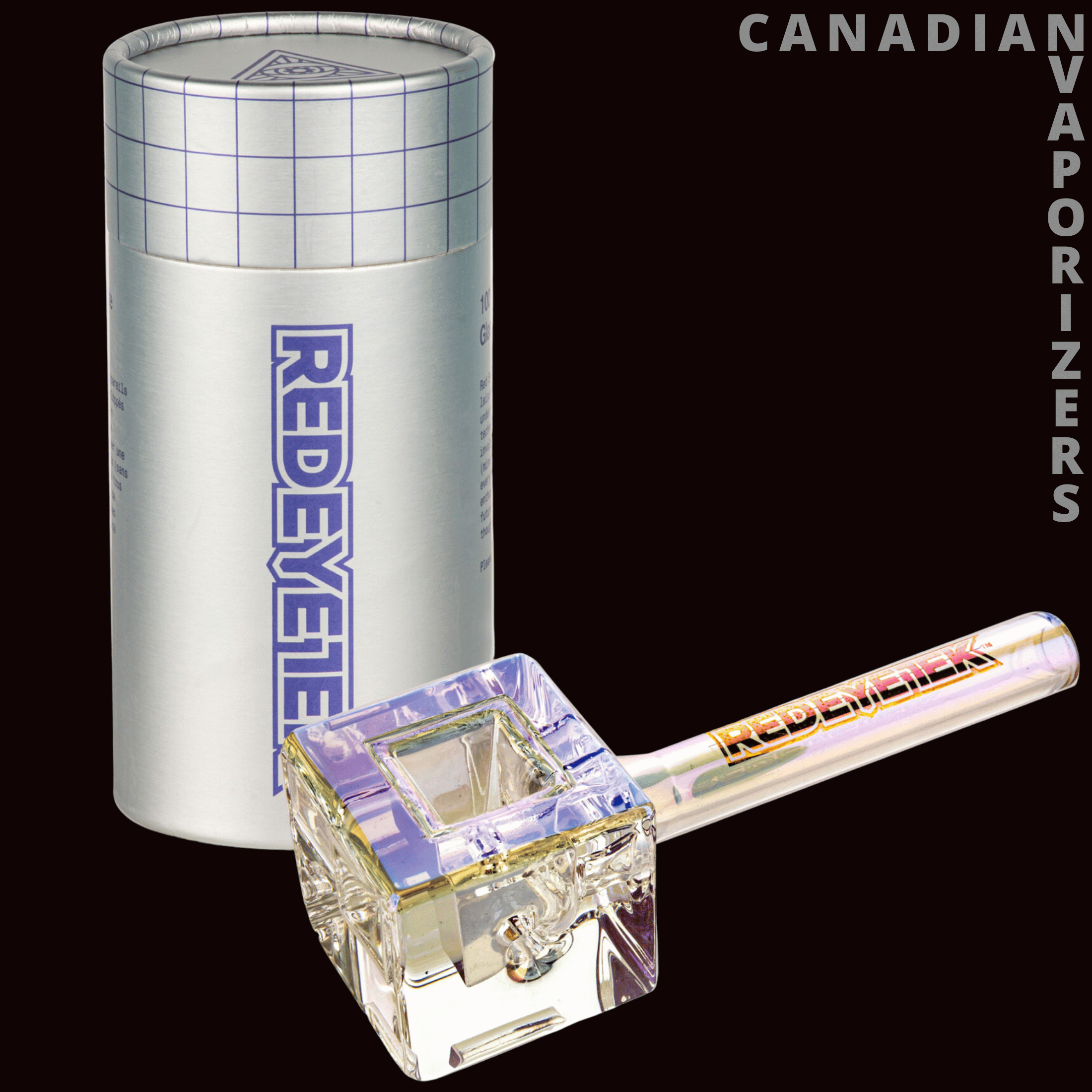 Red Eye Tek 4.5&quot; Metallic Terminator Finish Infinity Bowl Square Hand Pipe - Canadian Vaporizers