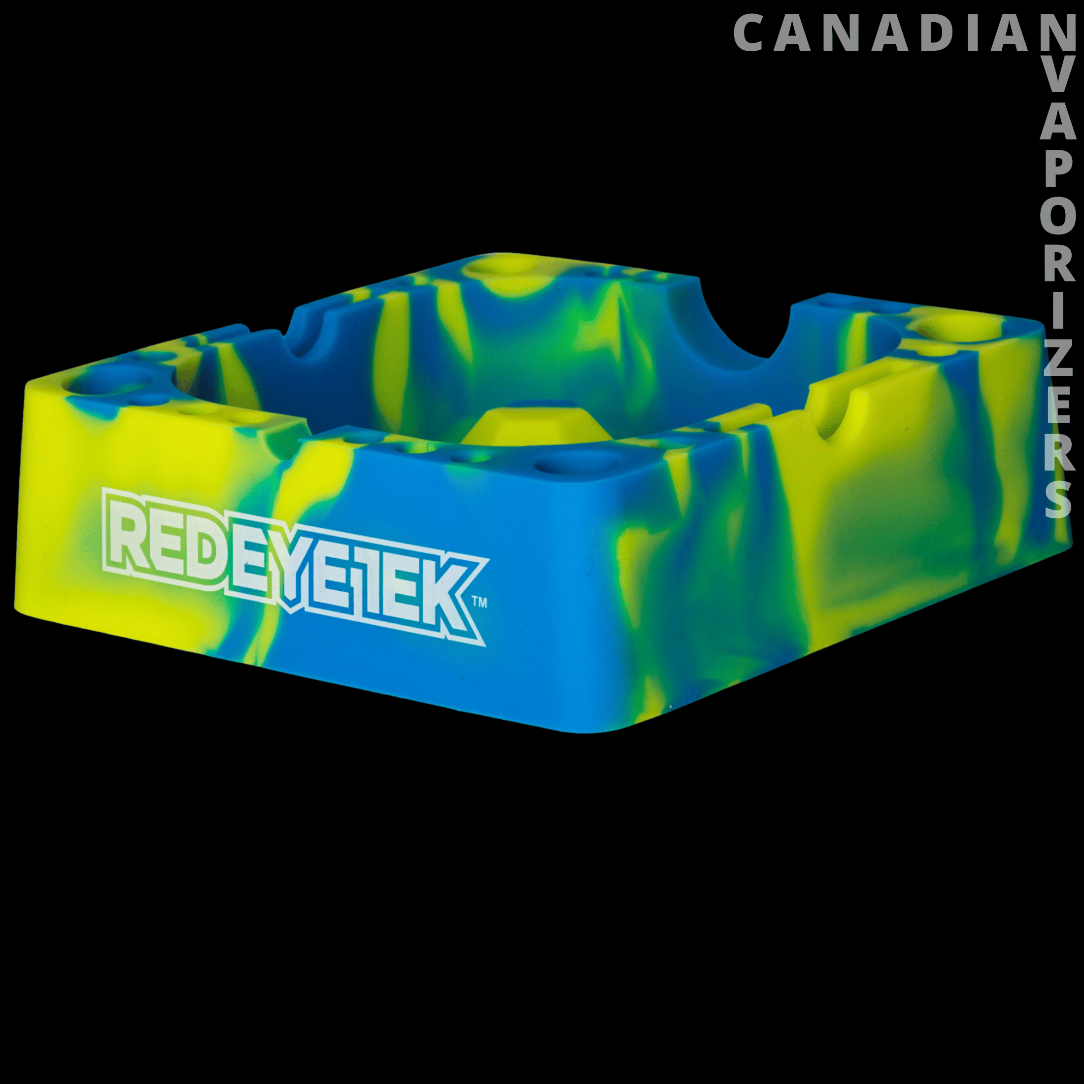 Red Eye Tek 4.75&quot; Square Silicone Ashtray - Canadian Vaporizers