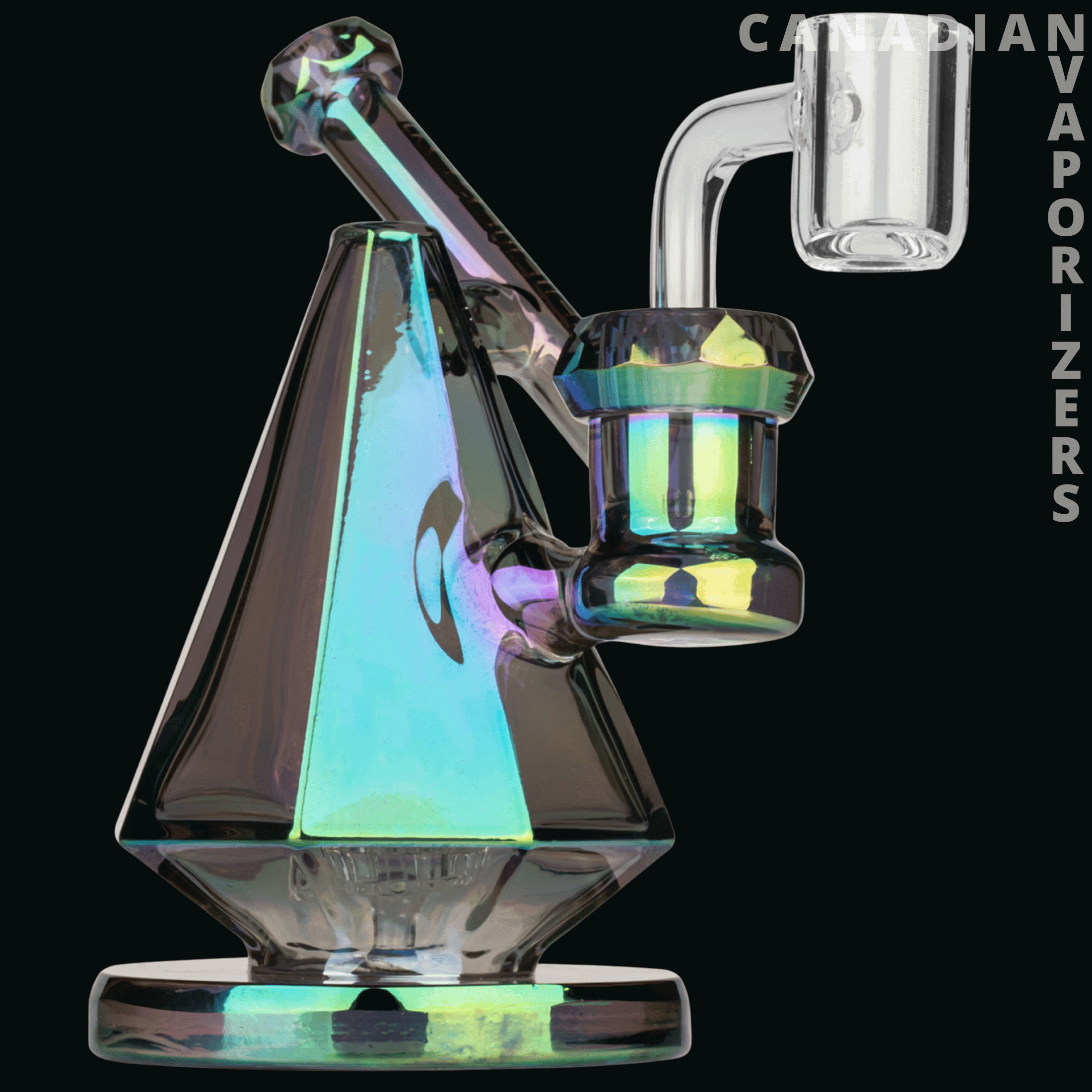 Red Eye Tek 5&quot; Metallic Terminator Finish Pyxis Pyramid Concentrate Rig - Canadian Vaporizers