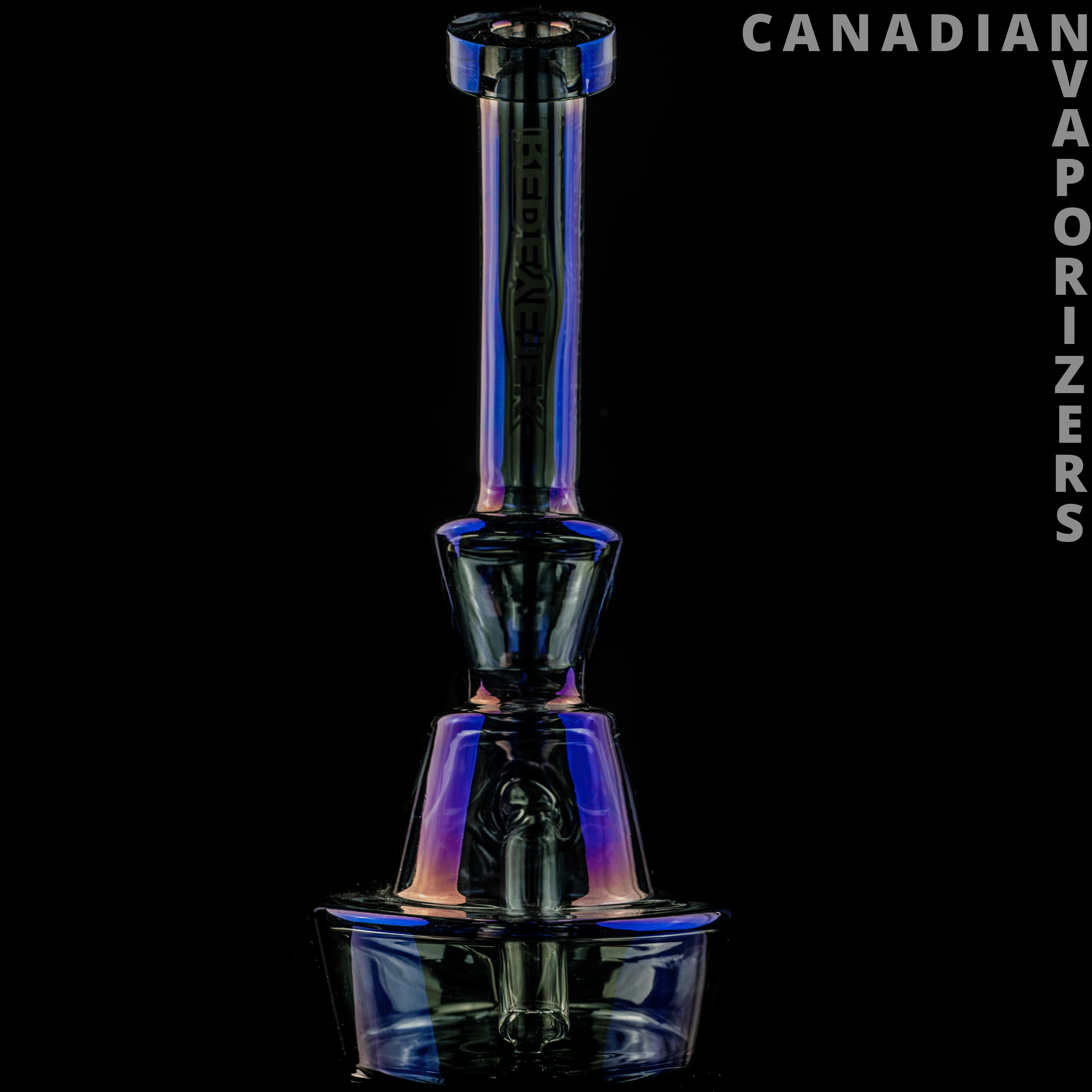 Red Eye Tek 5&quot; Tall Metallic Terminator Finish Concentrate Rig W/Direct Inject Perc &amp; Quartz Banger - Canadian Vaporizers