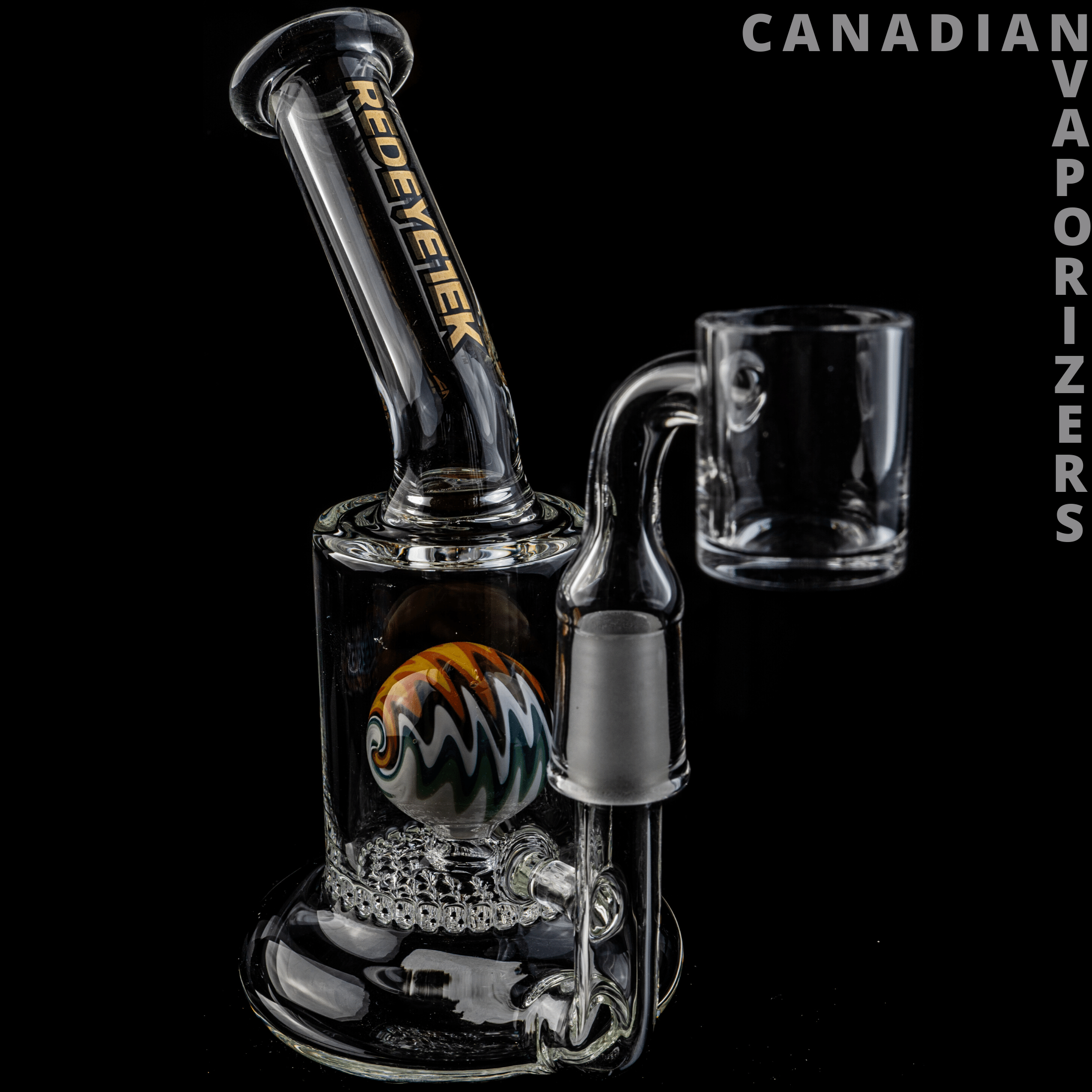 Red Eye Tek 6.5" Tall Suspense Concentrate Bubbler W/Honeycomb Perc - Canadian Vaporizers