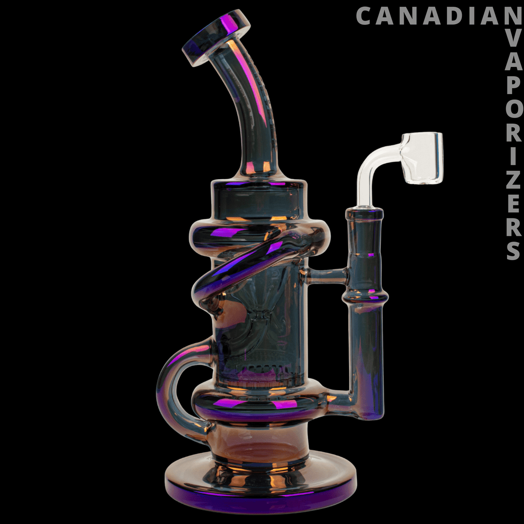 Klein Rig Red Eye Tek | 9.5” Metallic Klein Recycler Dab Rig – Canadian Vaporizers