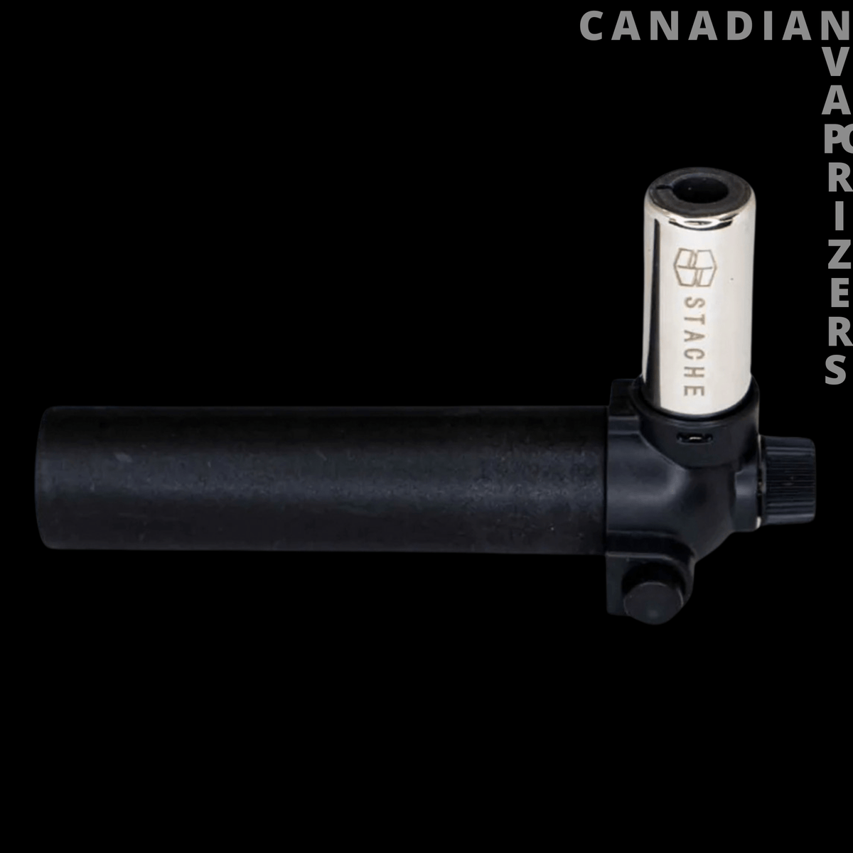 RiO Torch - Black RiO torch with a textured handle and white ceramic barrel marked “Sage.”.