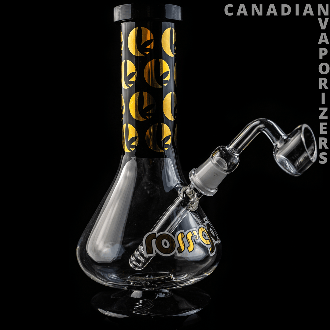 Ross' Gold Glass 8" Tall Slingshot Concentrate Tube W/14mm Joint & Infinity Mouthpiece - Canadian Vaporizers
