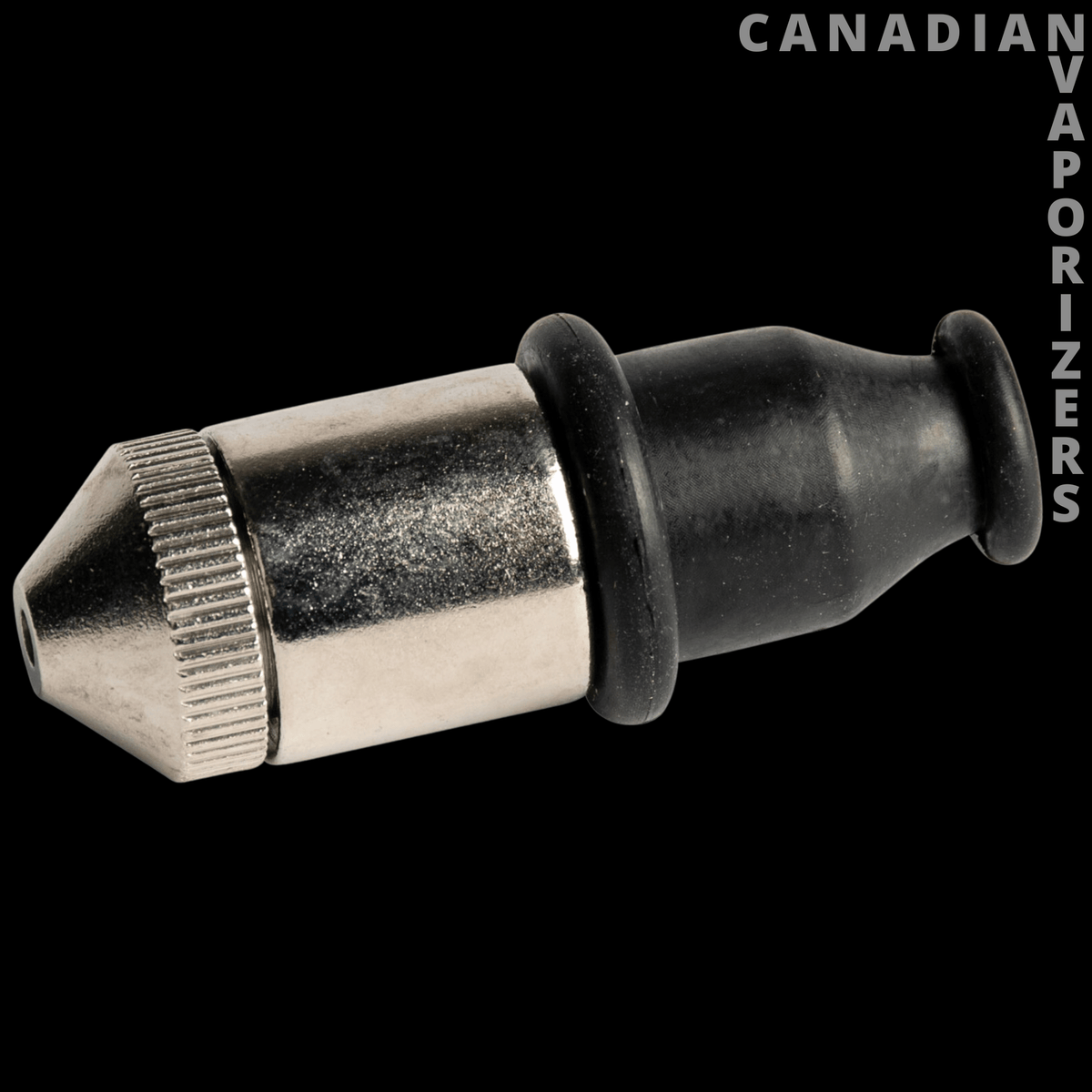 Sneak-A-Toke - Brass Sneak-A-Toke pipe with a ridged metal end and black rubber mouthpiece.