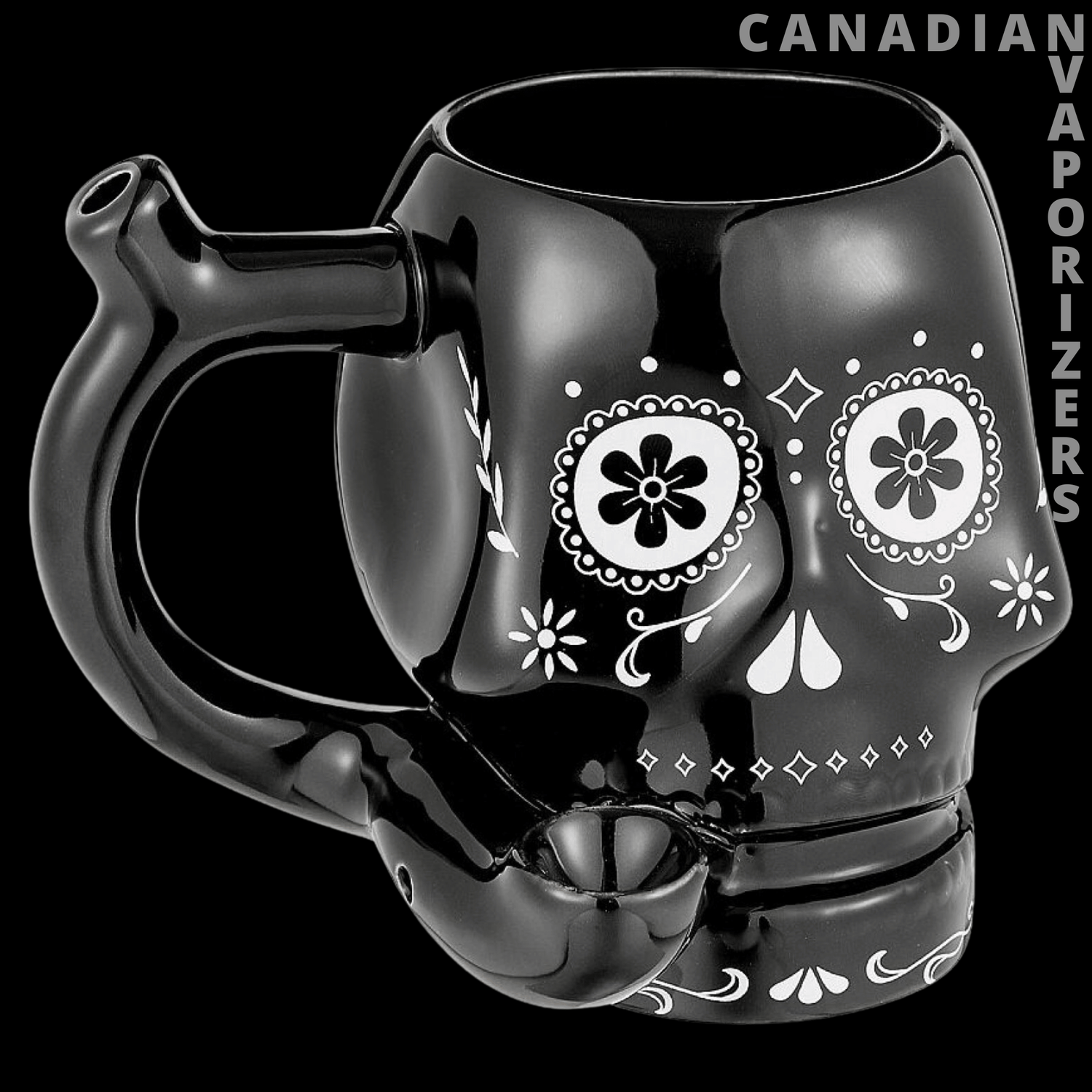Sugar Skull Mug Pipe - Canadian Vaporizers