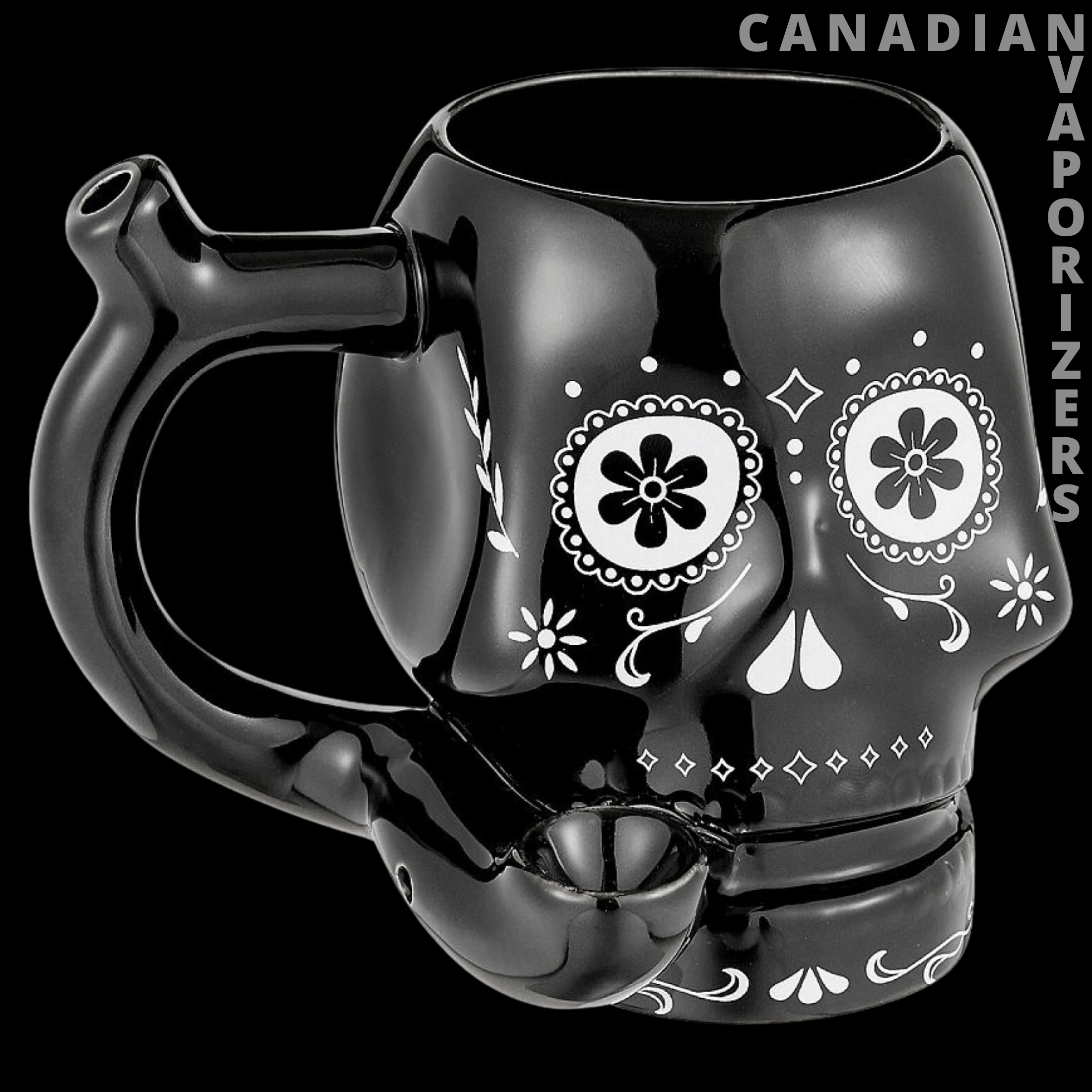 Sugar Skull Mug Pipe - Canadian Vaporizers