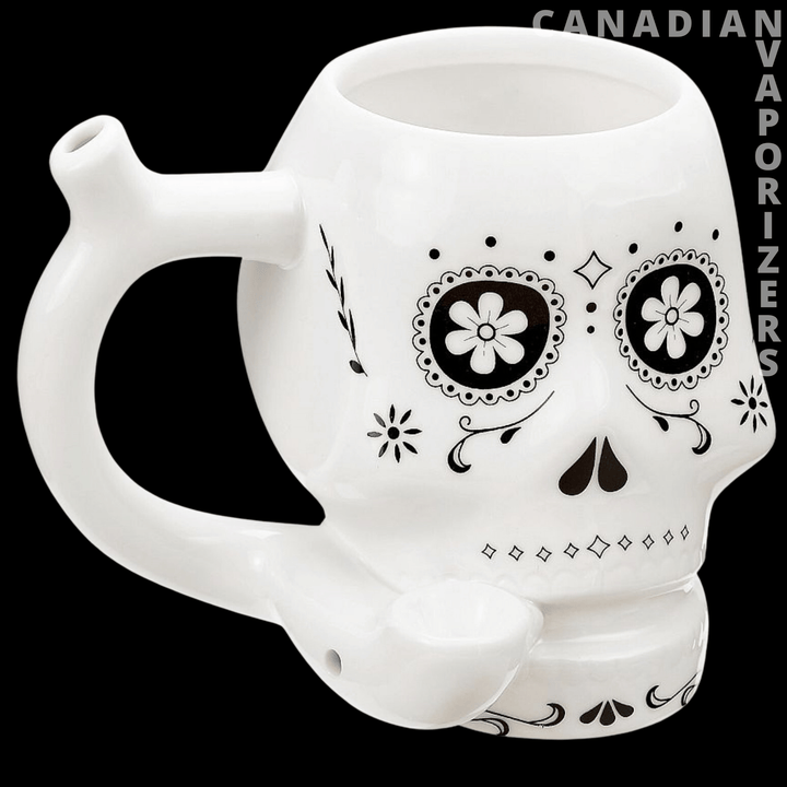 Sugar Skull Mug Pipe - Canadian Vaporizers