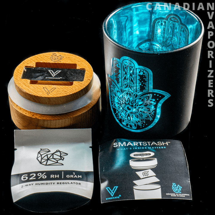V-Syndicate Hamsa Smart Stash Jar - Grinder and Stash Jar - Canadian Vaporizers