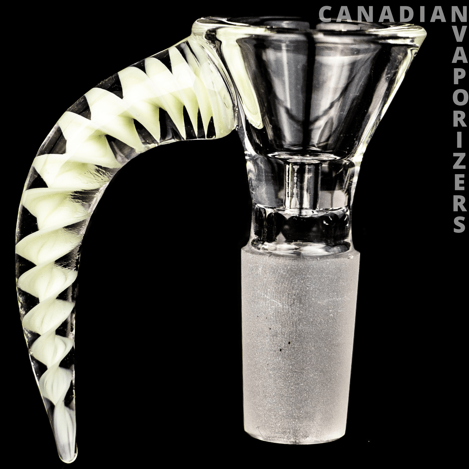 White | 14MM Hydros Horn Bowl - Canadian Vaporizers